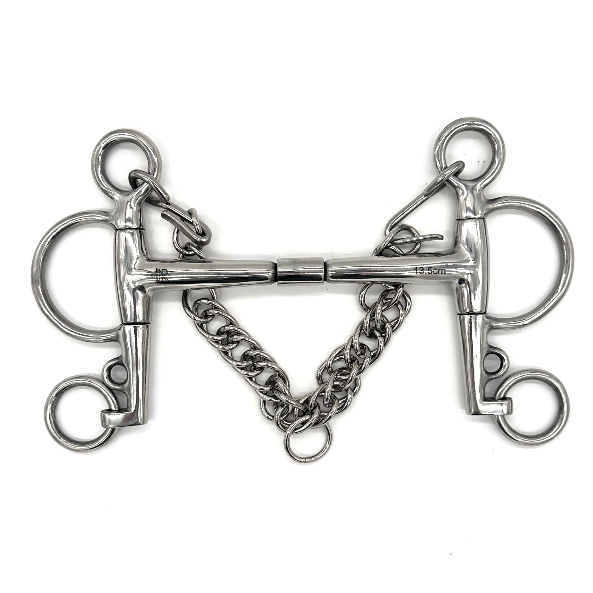 AJR Double Jointed Brass Quarter Moon Pelham Bit