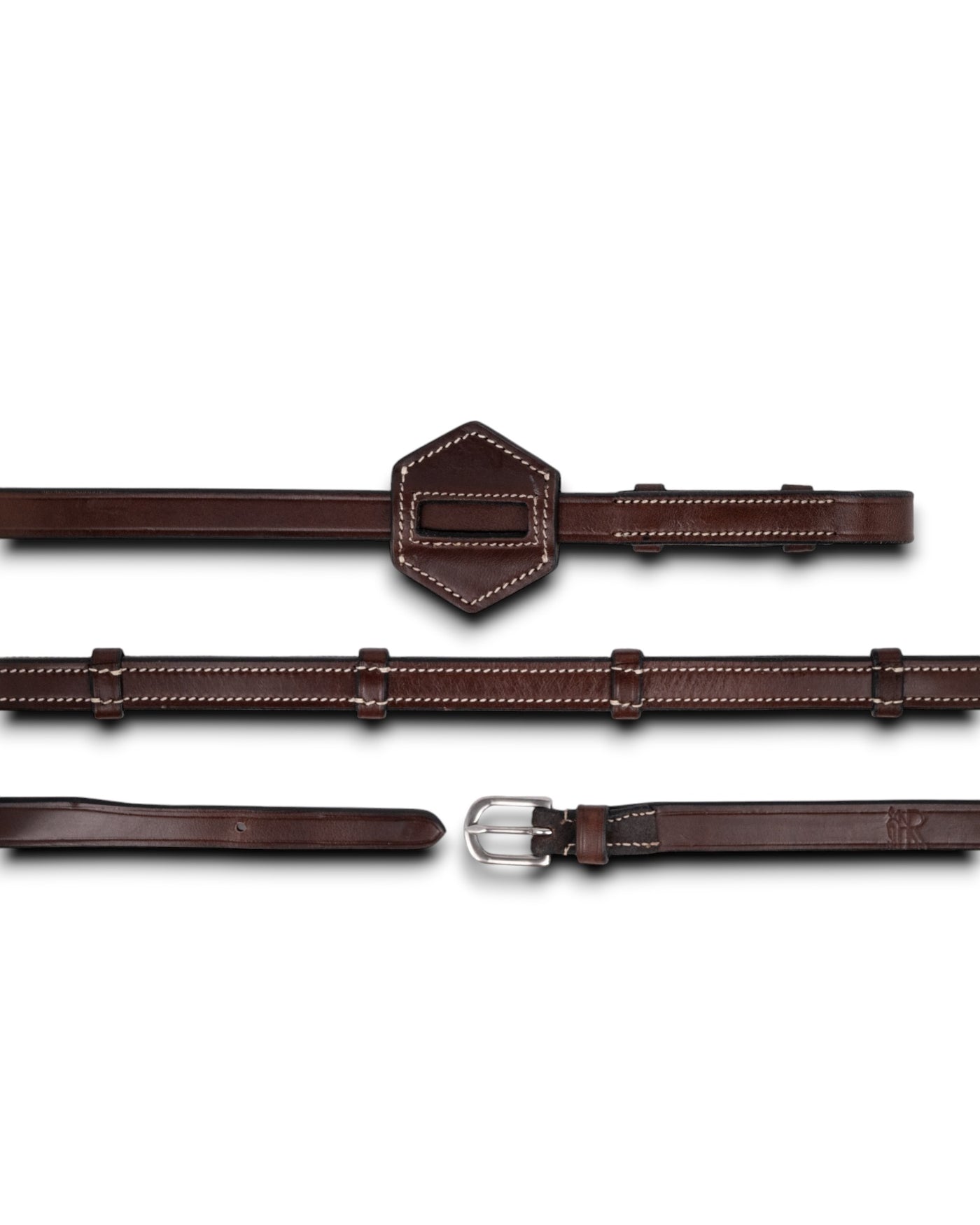 5/8" Leather Rein with Inner Rubber Strip & Leather Grips Jumper Collection
