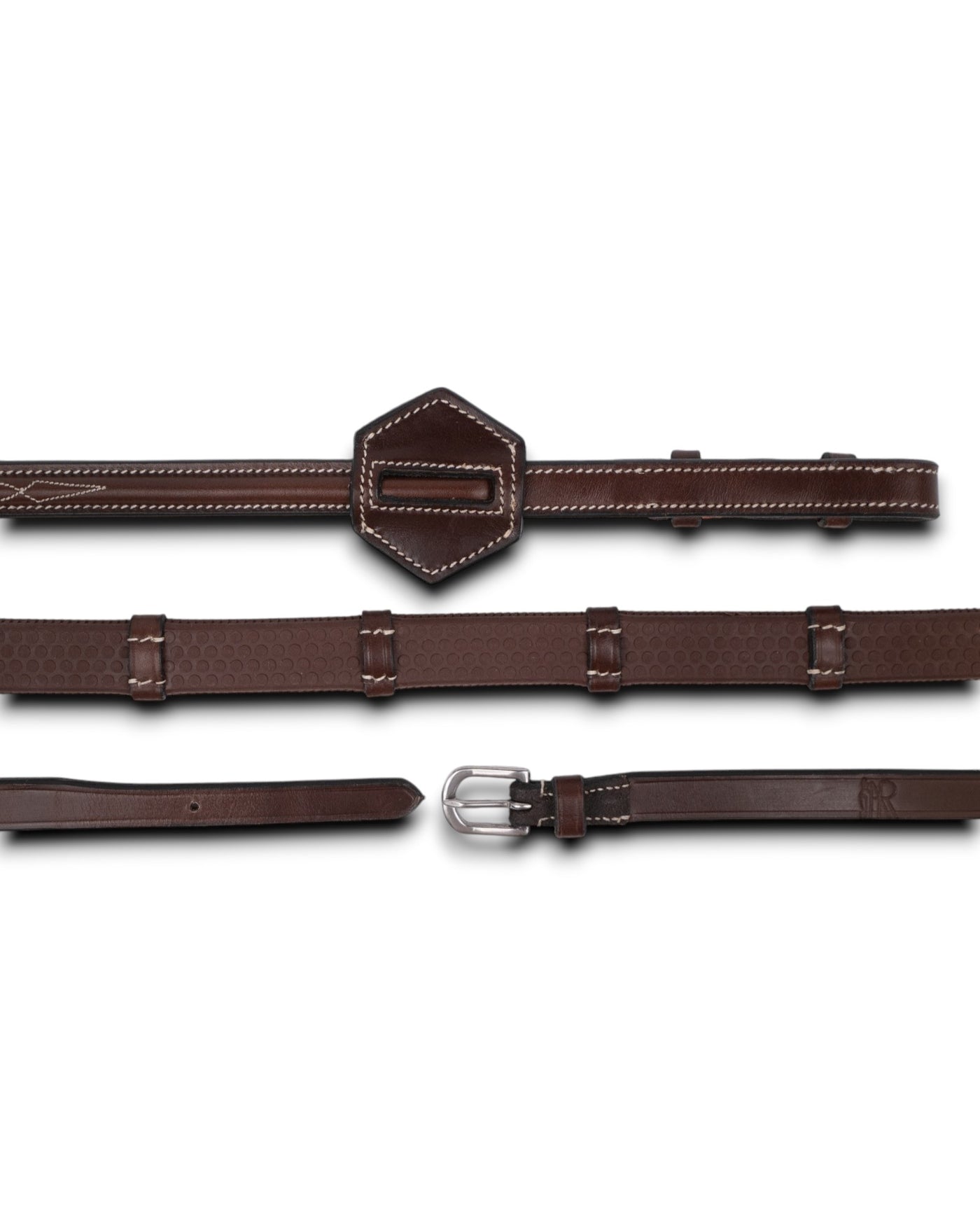5/8" Rubber Reins with Leather Grips Jumper Collection