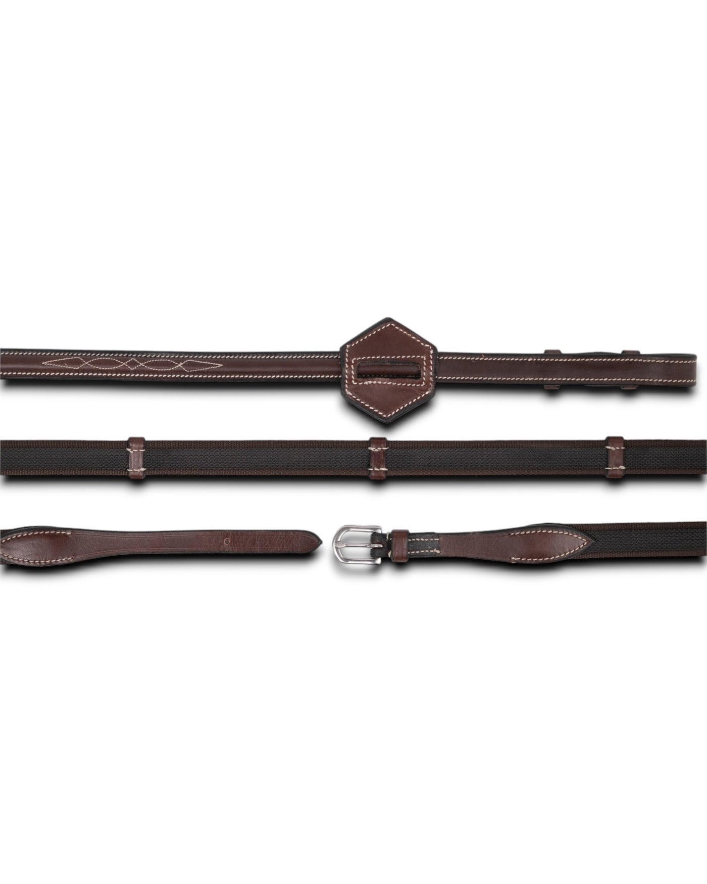 5/8" Web Anti-Slip Rein with Leather Grips Jumper Collection