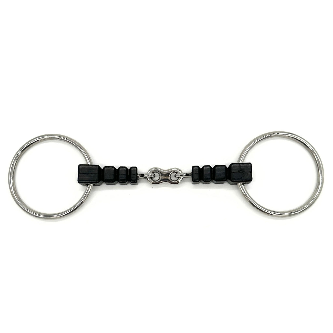 Rubber Block French Link Loose Ring Bit