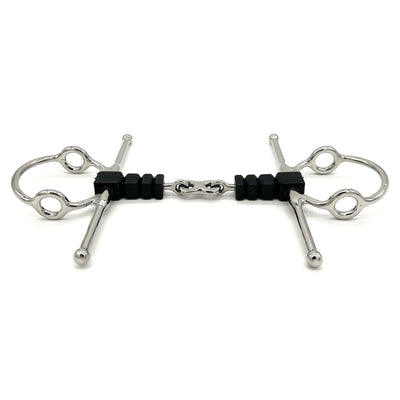 Rubber Block French Link Nelson Gag Bit