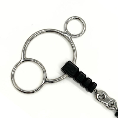 Rubber Block French Link Two Ring Bit