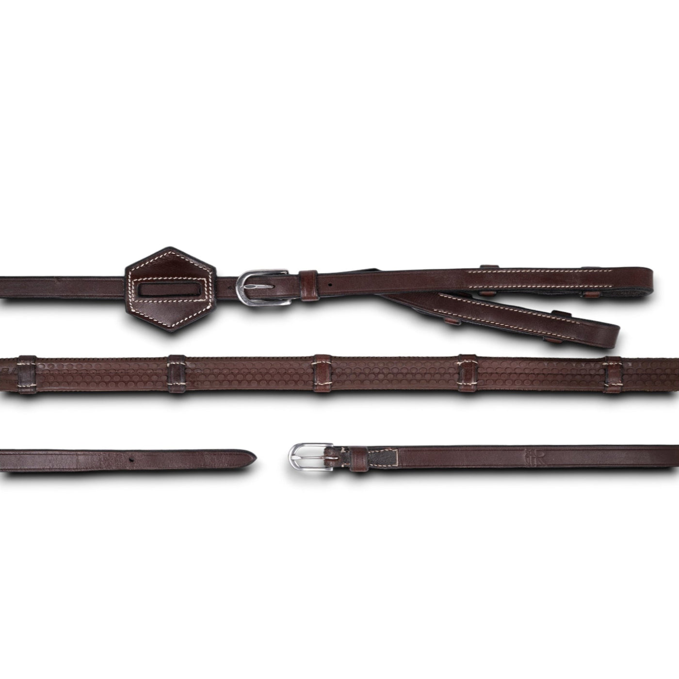 5/8" Rubber Covered Converter Reins with Leather Grips Jumper Collection